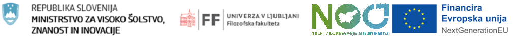 Sofinancerji projekta (logotipi): Republika Slovenija, Ministrstvo za visoko šolstvo, znanost in inovacije, Evropska unija – NextGenerationEU ter sklad ISF FF 2024 v okviru institucionalnega stebra financiranja.